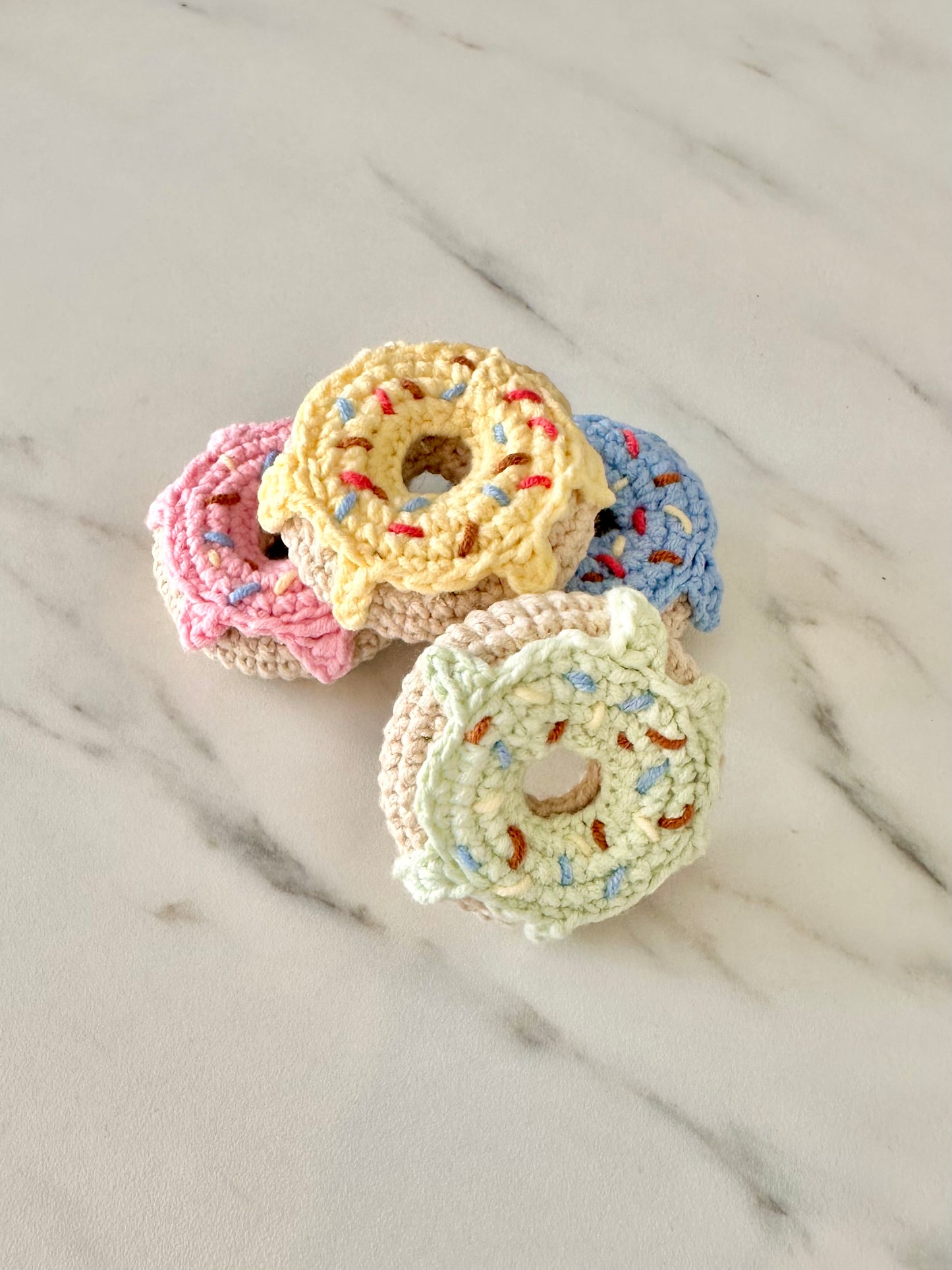 Lot de 4 mini donuts au crochet – Spécial chats gourmands 🍩🐾