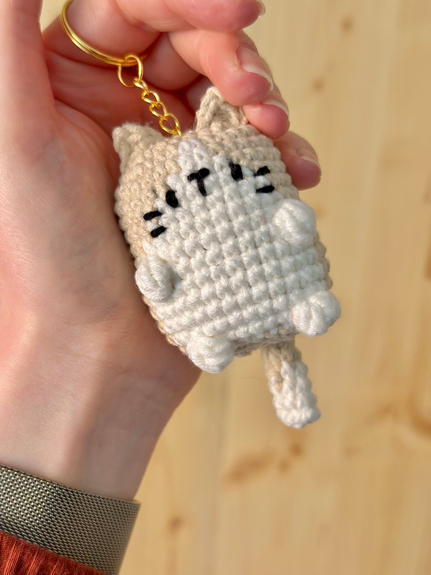 Porte-clé Fluffy Cat • Porte clé personnalisable 🐈