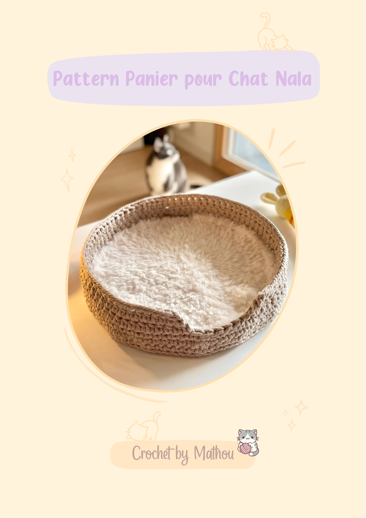 Pattern panier pour chat Nala