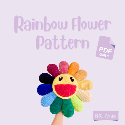 Rainbow Flower Pattern - English Version - PDF