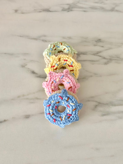 Lot de 4 mini donuts au crochet – Spécial chats gourmands 🍩🐾