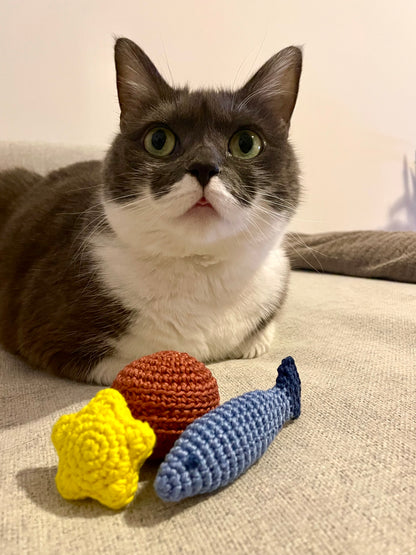 Mix 3 jouets pour chat avec/sans herbe à chat