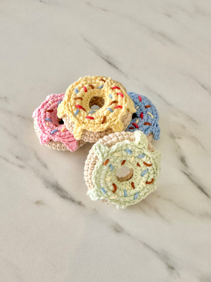 Lot de 4 mini donuts au crochet – Spécial chats gourmands 🍩🐾