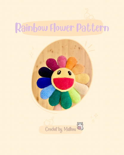 Rainbow Flower Pattern - English Version - PDF