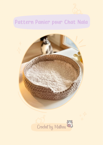 Pattern panier pour chat Nala