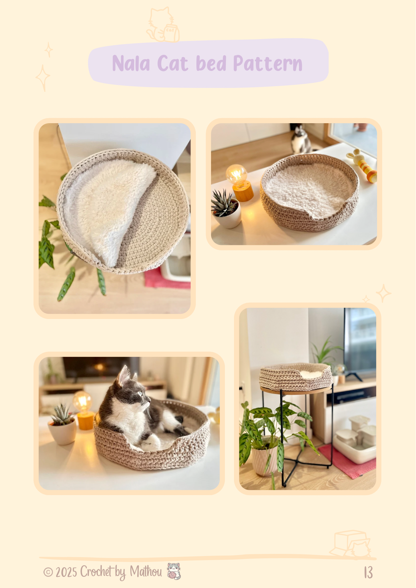 Nala Cat Bed Pattern