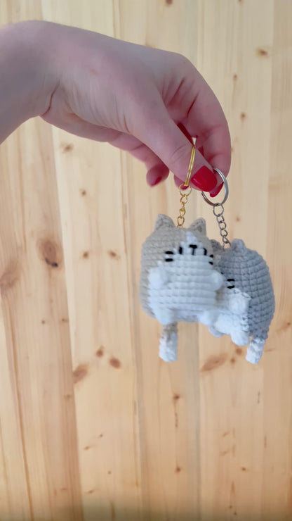 Porte-clé Fluffy Cat • Porte clé personnalisable 🐈